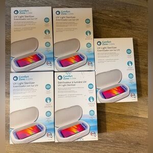 New Lot of 5 Comfort Zone UV Light Sterilizer - White reseller lot.
